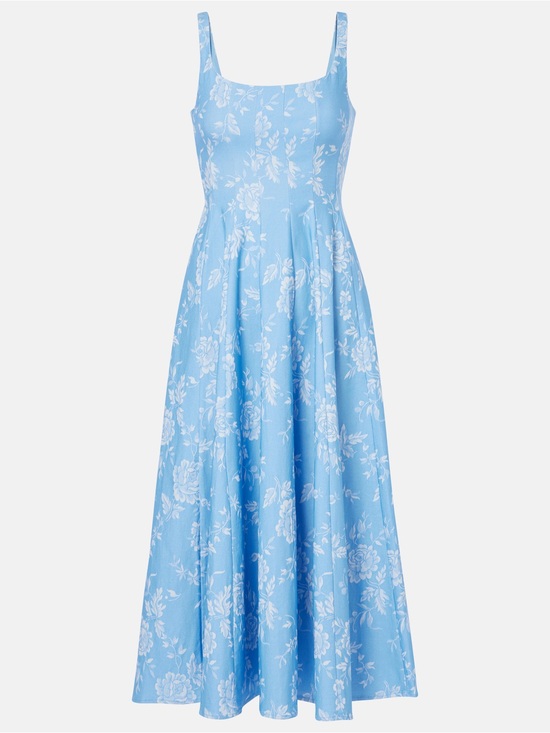 STAUD Dresses & Skirts - Wells Floral Pleated Corset Dress